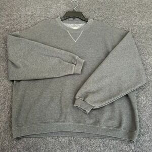JERZEES Men's Sweatshirt Pullover Fleece Gray XL Outdoors Hiking Cozy